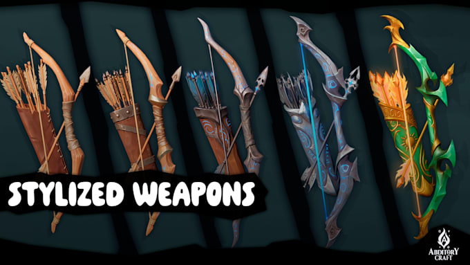 create high quality stylized 3d weapons and props for games