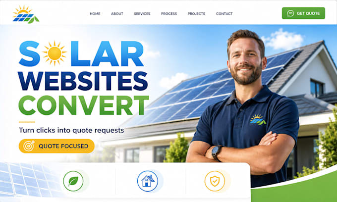 build solar installer website with quote forms local SEO and responsive pages