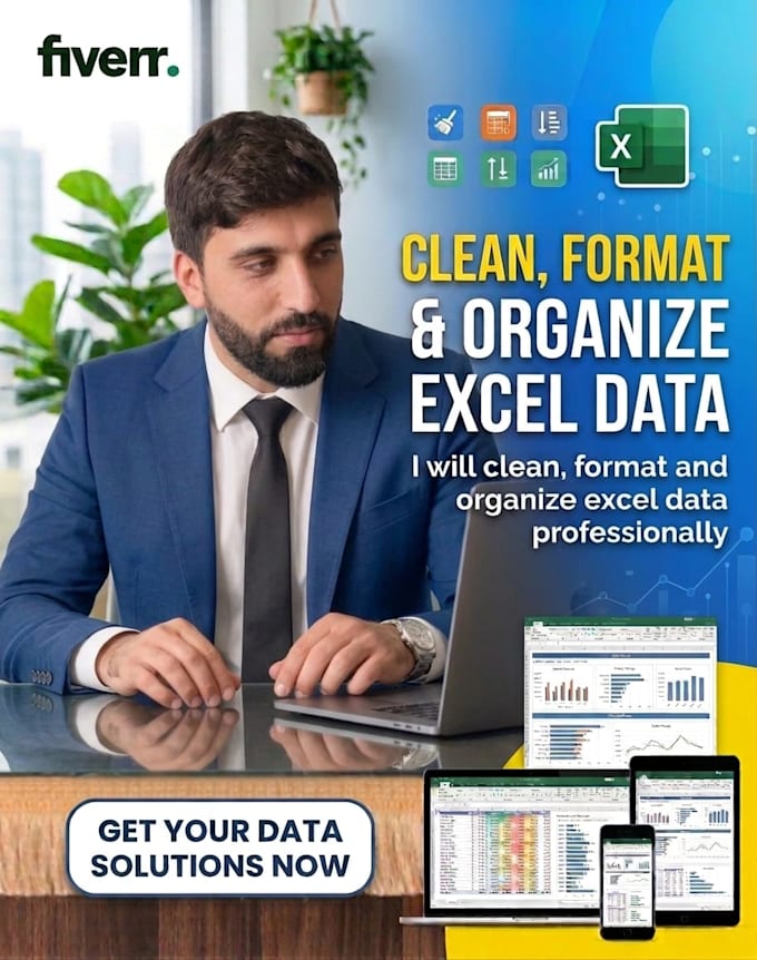 clean, format and organize excel data professionally