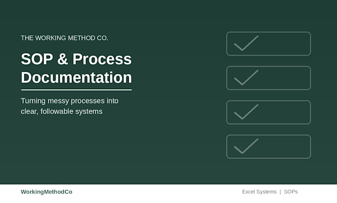 provide sop and process documentation