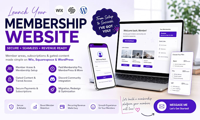 set up squarespace member areas, gated content, and subscriptions
