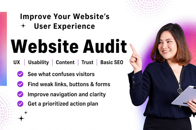 audit your website for UX, content, accessibility, and basic SEO