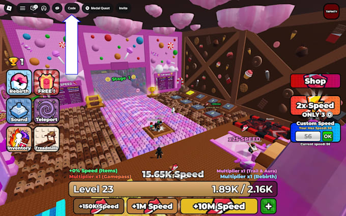 develop plus 1 speed keyboard escape chocolate candy roblox game