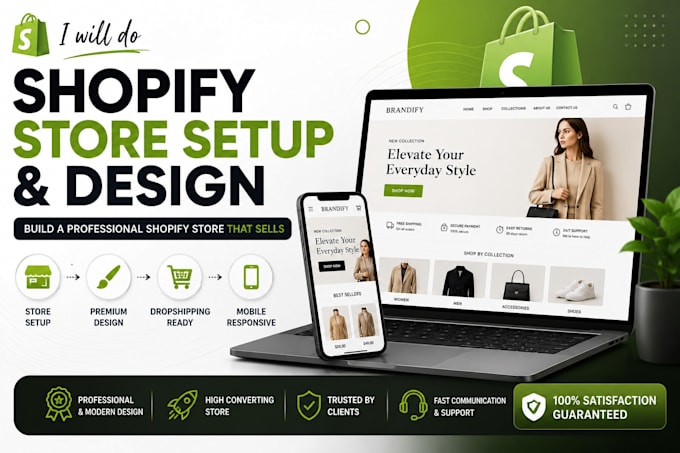 do shopify store setup build shopify store ecommerce store dropshipping store