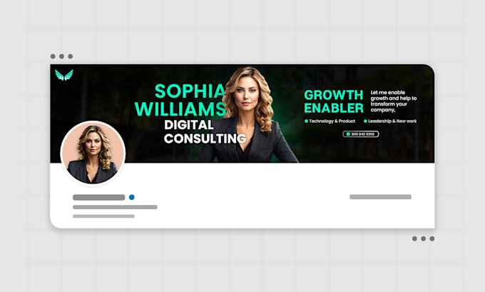 design professional linkedin banner and twitter header