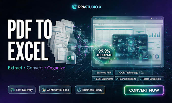 convert PDF to excel with accurate data extraction