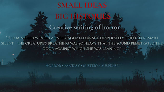 write an original horror story or thriller script