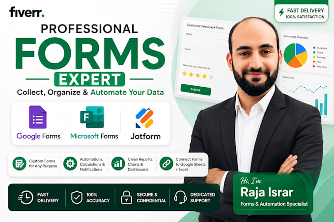 create google form, microsoft form, and jotform with automation and reporting