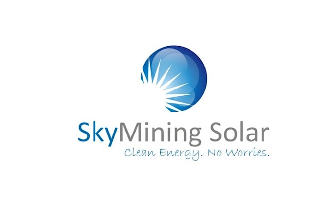 design minimalist sky mining solar logo