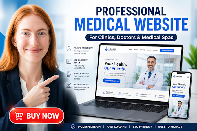 design or redesign a professional wordpress medical website