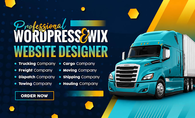 design a modern logistics, trucking, freight, or courier website