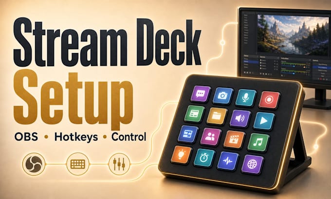set up stream deck buttons hotkeys and stream automation
