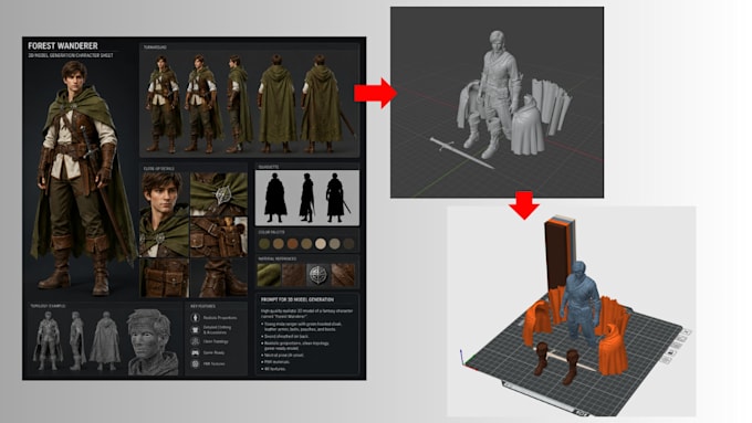 create, fix and optimize ai generated 3d models for print and games