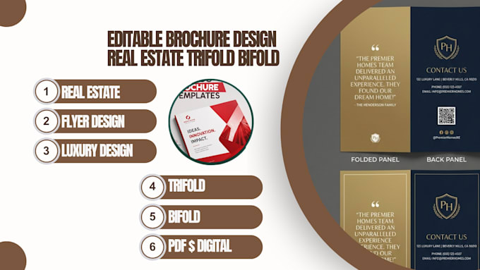 design a professional real estate brochure, luxury brochure, editable brochure