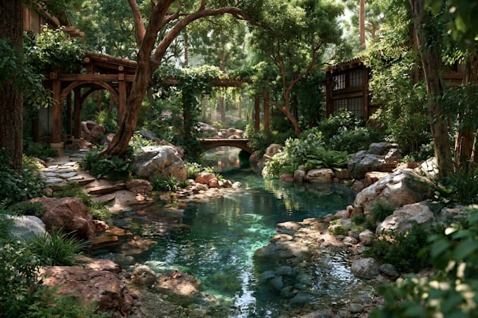 design home garden,pool,patio, villa landscape