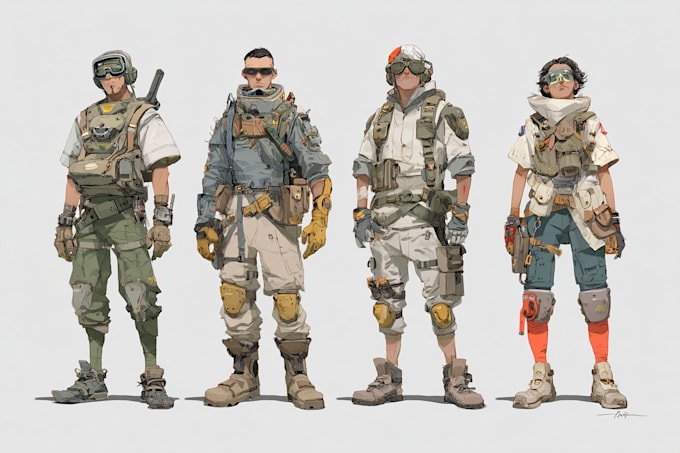 draw tactical, warrior ,or military themed illustrations
