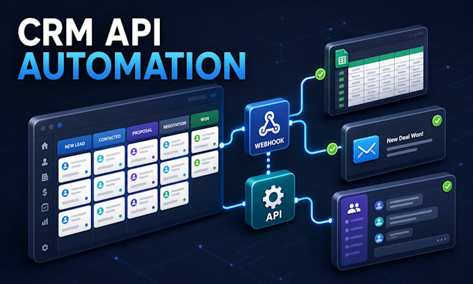 connect your CRM to google sheets slack and email with apis