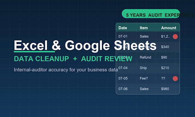 clean, organize and review your excel or google sheets data