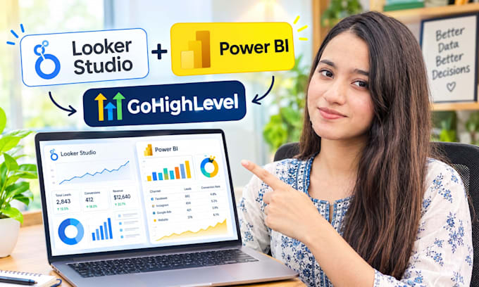 build looker studio and power bi dashboards inside gohighlevel