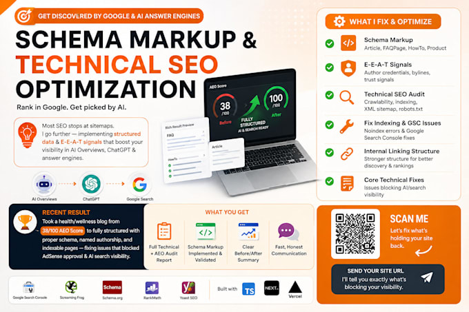 do schema markup, structured data, and technical SEO