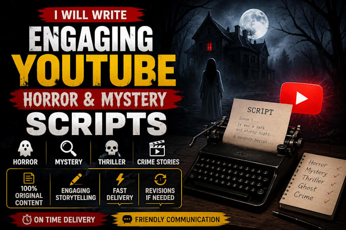 write engaging youtube horror and mystery scripts