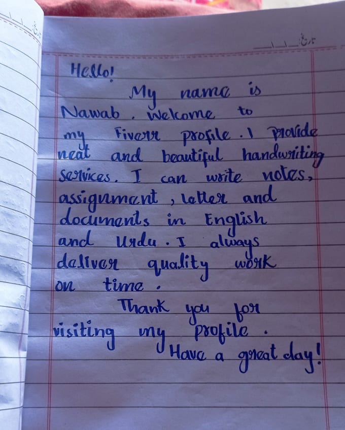 neat handwritten letters and notes