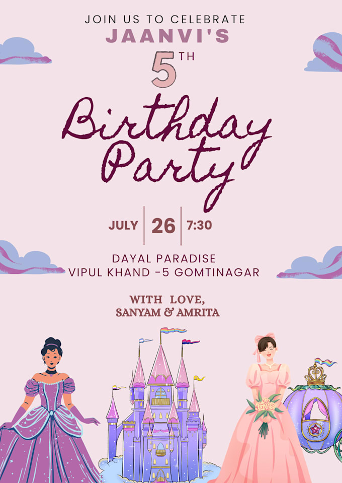 design a custom birthday invitation for you