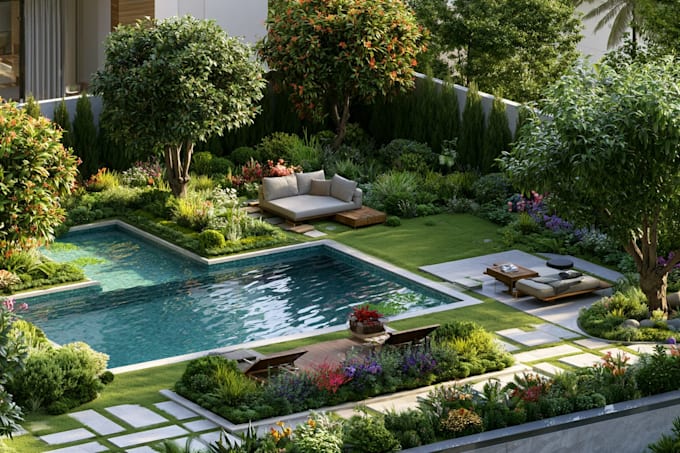 do realistic landscape design, garden design as a landscape architect