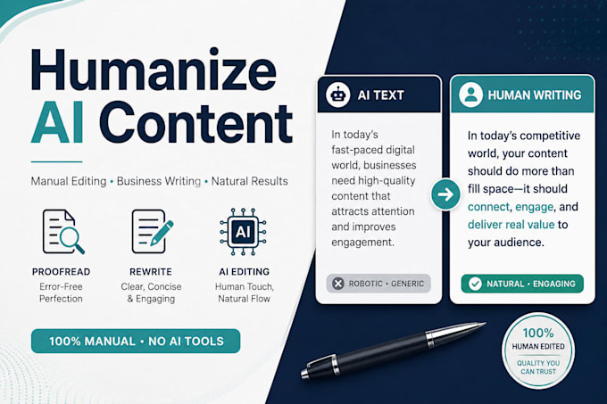 humanize, edit and rewrite ai or chatgpt content