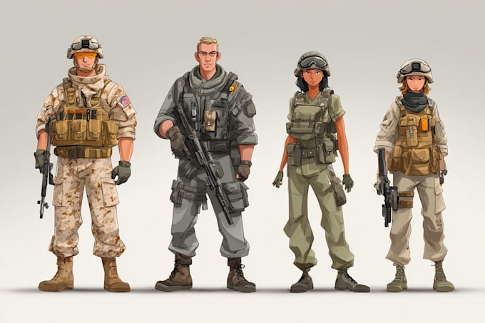 create military tactical character