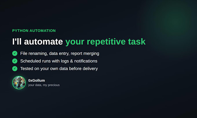 automate your repetitive task with a custom python script