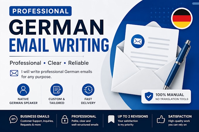 write professional german emails for any purpose