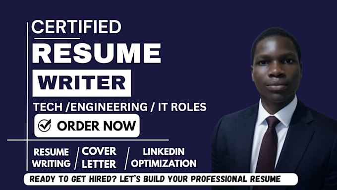 write your professional resume for IT, cybersecurity, software engineer and tech