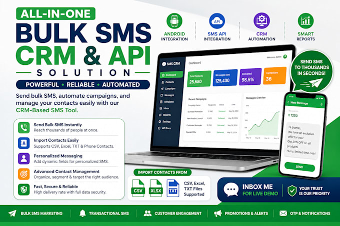 set up bulk SMS automation with CRM and SMS API integration