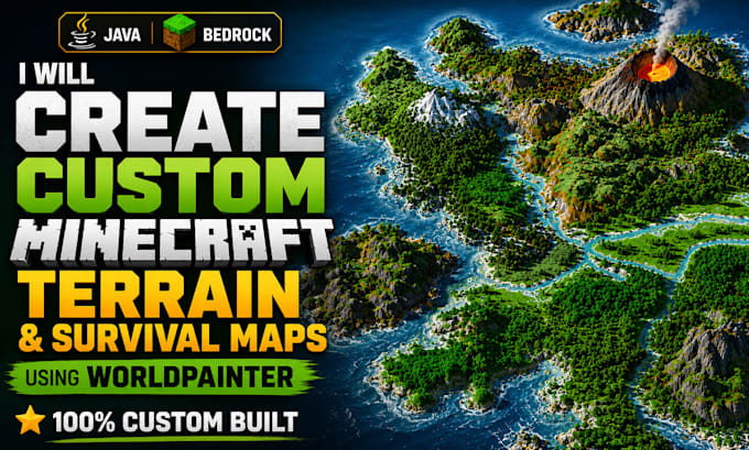 create custom minecraft terrain and survival maps using worldpainter