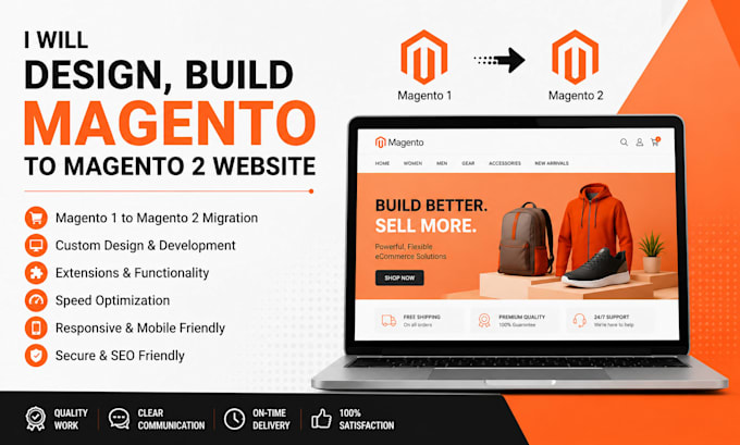 design build magento to magento 2 website