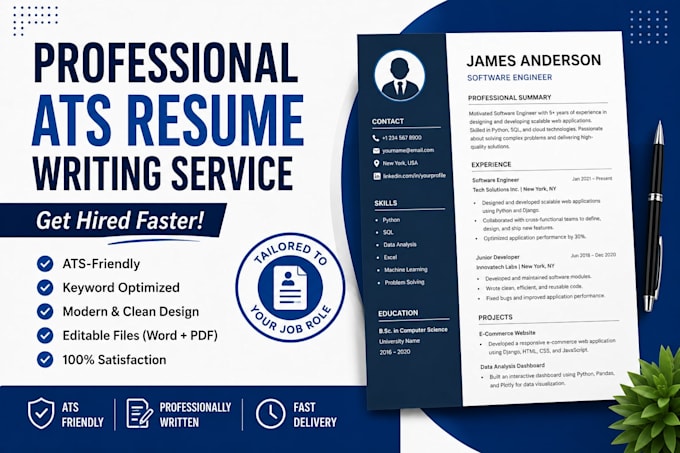 create a professional ats resume and CV