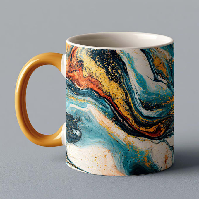 draw coffee mug design, custom mug design