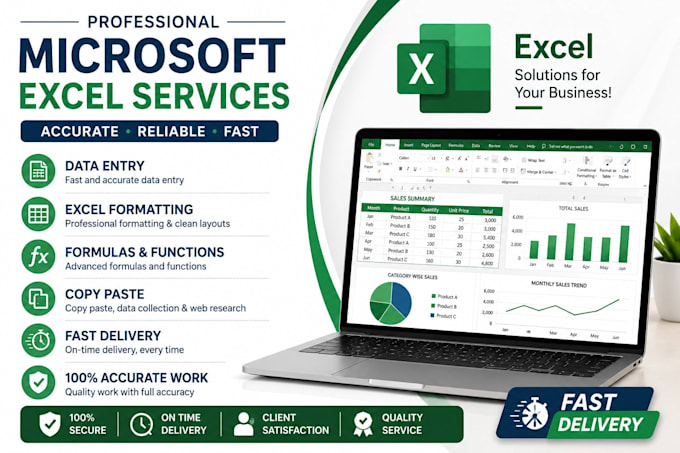 do accurate microsoft excel data entry, copy paste and typing