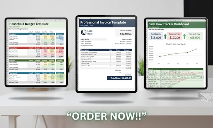 create budget spreadsheet invoice template and cash flow tracker complex formula