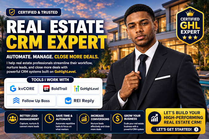 do real estate crm, lofty crm, boldtrail, kvcore, ghl automation, follow up boss