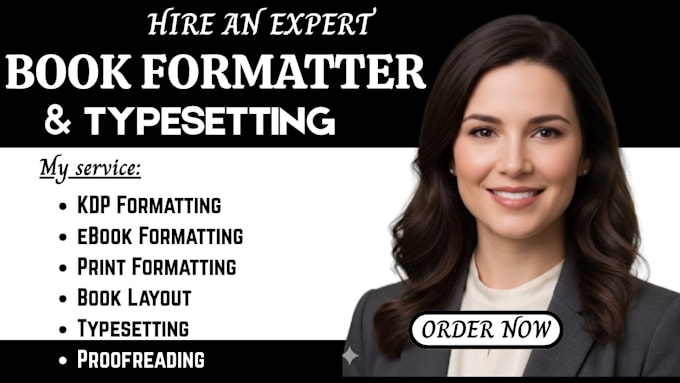 do ebook kindle document interior, and paperback formatting and clickable toc