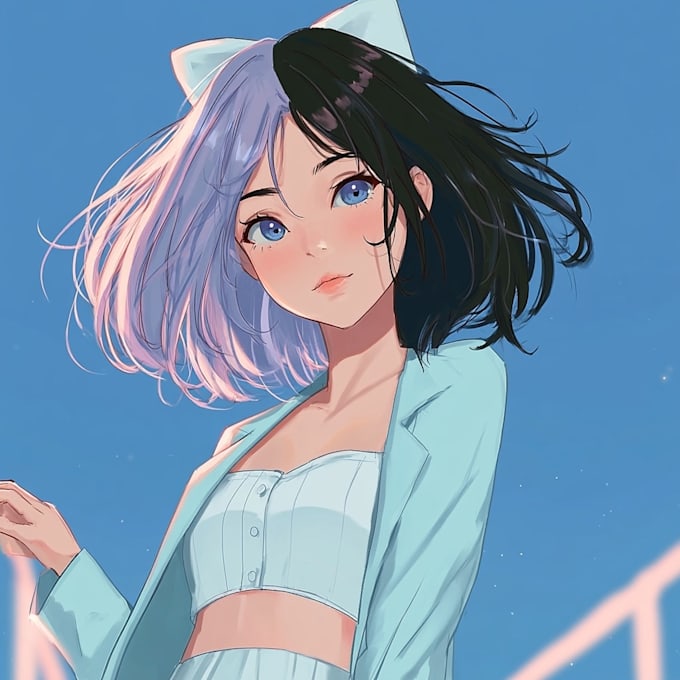 draw anime art illustration for profile picture vtuber