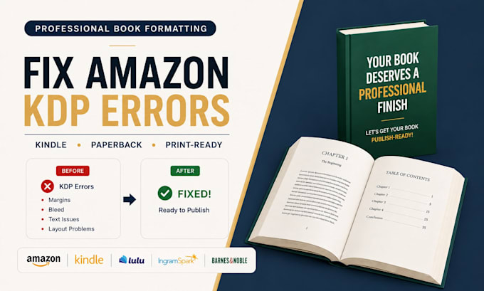 do amazon kdp errors, kdp paperback formatting and kdp book formatting errors