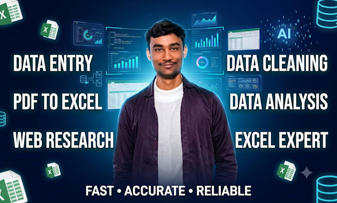 do data entry, cleaning and analysis