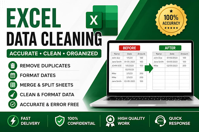 do microsoft excel data entry, data analysis, formulas, and reports