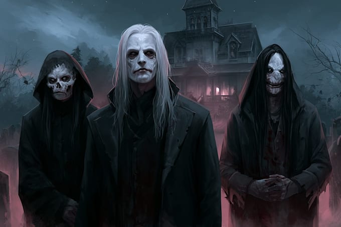 draw horror character illustration