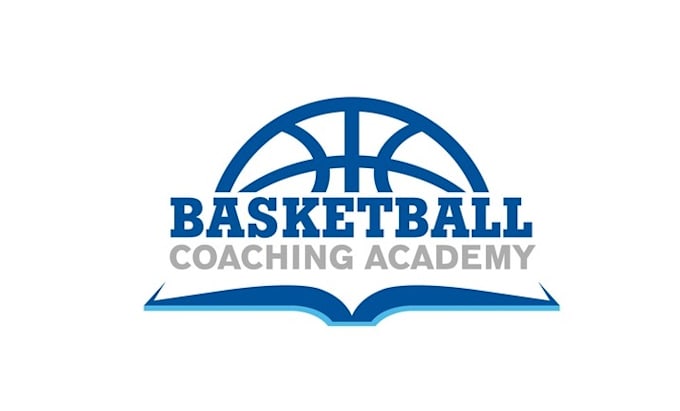 design monogram basketball coaching academy logo