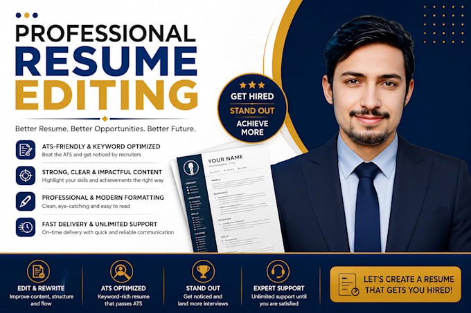 professionally edit, update and improve your resume