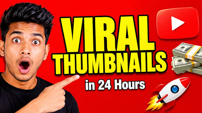 design viral youtube thumbnail for money,crypto and business